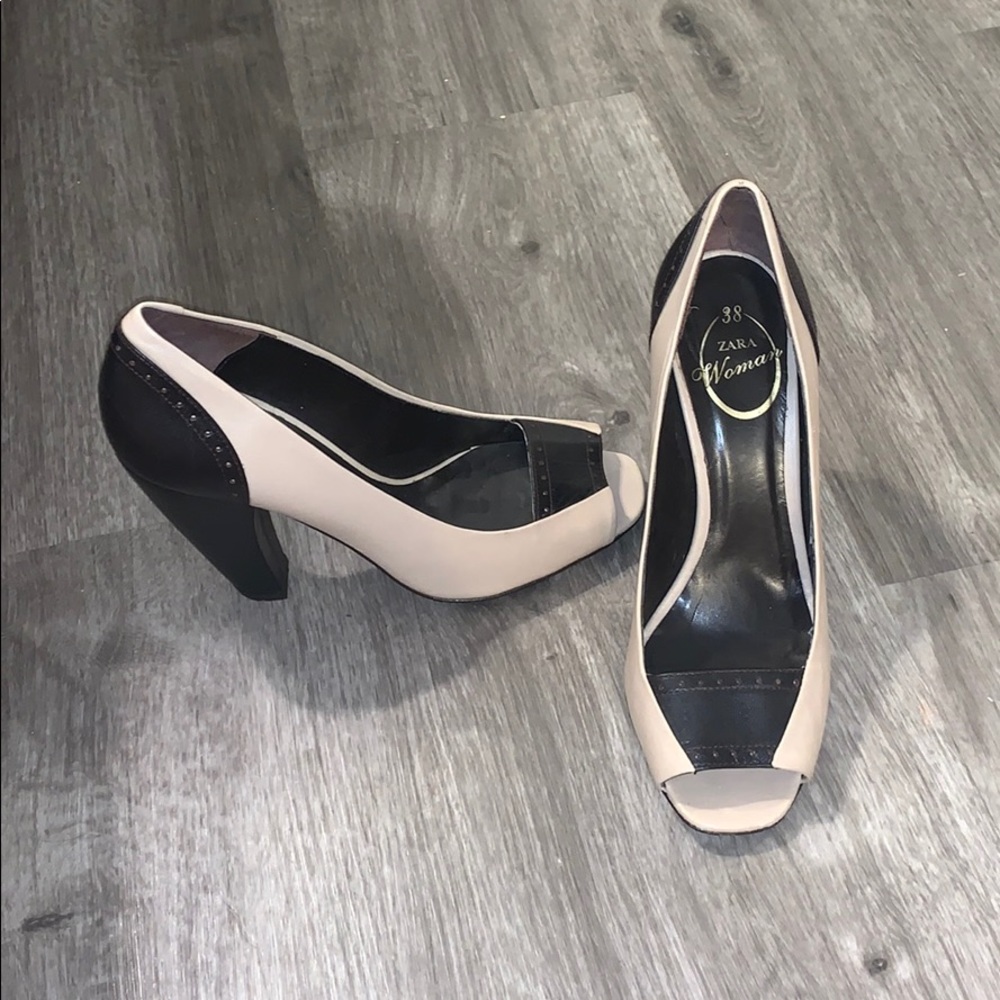 ZARA color blocked heels